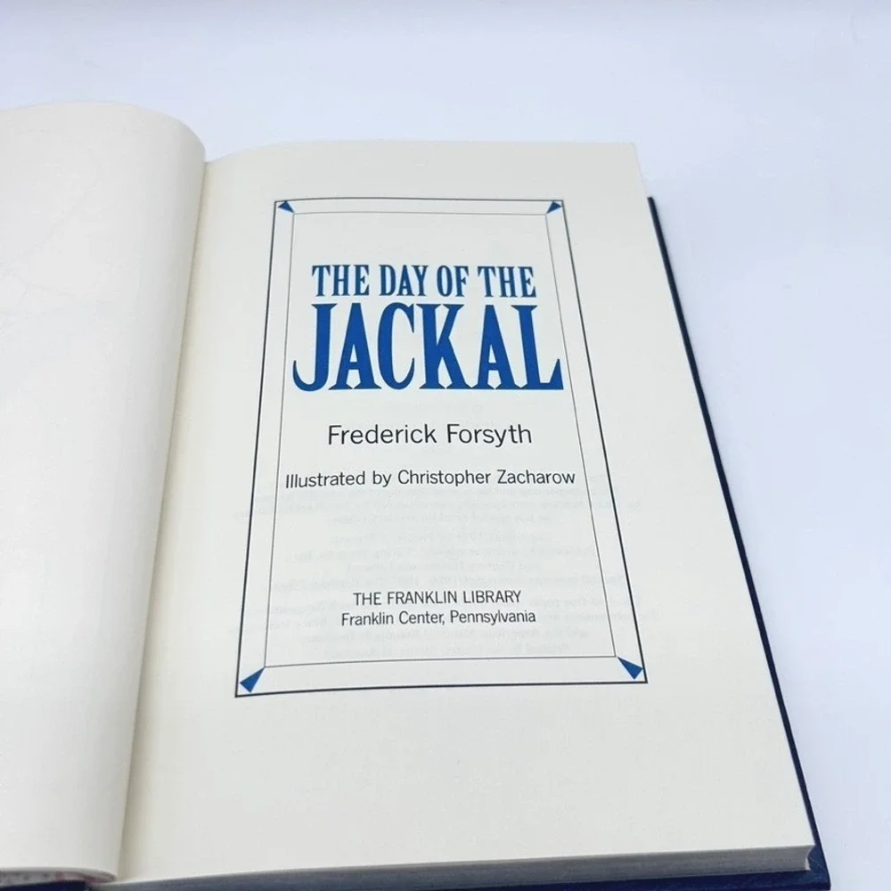 Book The Day of Jackal Frederick Forsyth Franklin Library Mystery Silver Gilt
